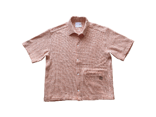 Chemise carreaux oranges